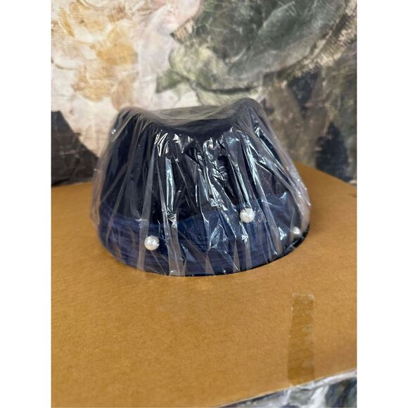 New Lele Sadoughi Farrah Wool Pearl Rancher Hat One Size main image 5